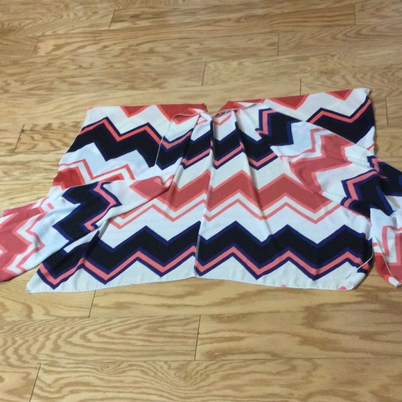 M/L Love Culture chevron blue peach boho kimono jacket - Picture 4 of 14